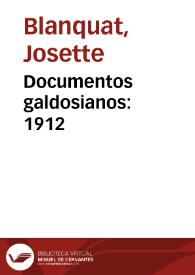 Documentos galdosianos: 1912