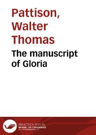 The manuscript of Gloria