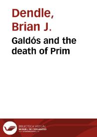 Galdós and the death of Prim