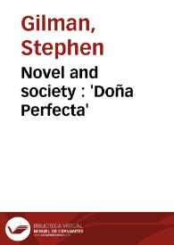 Novel and society : 'Doña Perfecta'