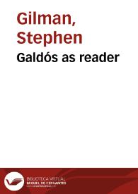 Galdós as reader