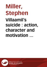 Villaamil's suicide : action, character and motivation in 