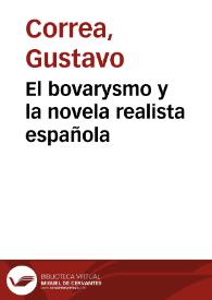 El bovarysmo y la novela realista española