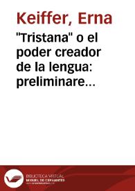 'Tristana' o el poder creador de la lengua: preliminares para un análisis multidimensional de la novela