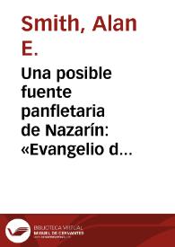 Una posible fuente panfletaria de Nazarín: «Evangelio de Don Juan; el moderno precursor en la segunda y anunciada venida del Mesías»