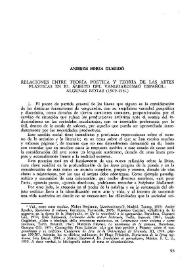 Relaciones entre teoría poética y teoría de las artes plásticas en el ámbito del vanguardismo español: algunas notas (1909-1931)