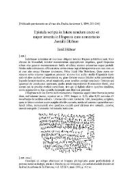 Epistula scripta in latere nondum cocto et nuper inventa in Hispania cum comentario