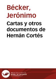 Cartas y otros documentos de Hernán Cortés