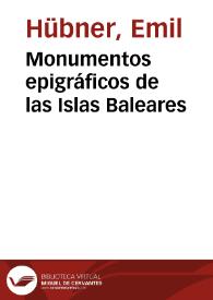 Monumentos epigráficos de las Islas Baleares