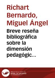 Breve reseña bibliográfica sobre la dimensión pedagógico-pacifista en Rafael Altamira : (1866-1951)