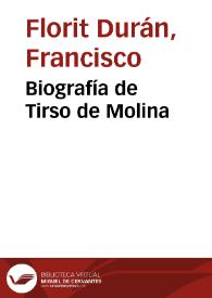 Biografía de Tirso de Molina