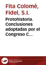 Protohistoria. Conclusiones adoptadas por el Congreso Católico de Sevilla