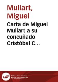 Carta de Miguel Muliart a su concuñado Cristóbal Colón