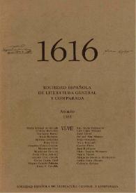 1616 : Anuario de la Sociedad Española de Literatura General y Comparada. Vol. VI-VII (1988-89). Índice