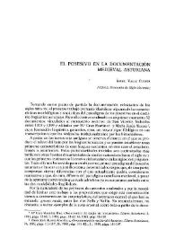 El posesivo en la documentación medieval asturiana