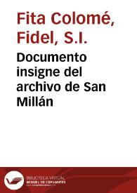 Documento insigne del archivo de San Millán