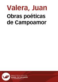 Obras poéticas de Campoamor [Audio]