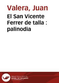 El San Vicente Ferrer de talla : palinodia [Audio]