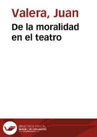 De la moralidad en el teatro [Audio]