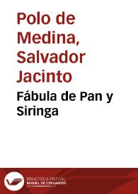 Fábula de Pan y Siringa