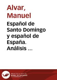 Español de Santo Domingo y español de España. Análisis de algunas actitudes lingüísticas