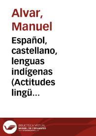 Español, castellano, lenguas indígenas (Actitudes lingüísticas en Guatemala sudoccidental)