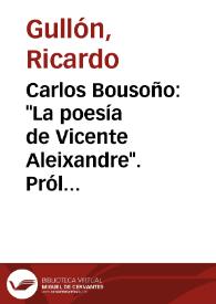 Carlos Bousoño: 