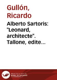 Alberto Sartoris: 