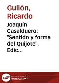 Joaquín Casalduero : 