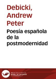 Poesía española de la postmodernidad