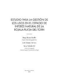 Estudio para la gestión de los usos en el espacio de interés cultural de La Rojala-Platja del Torn