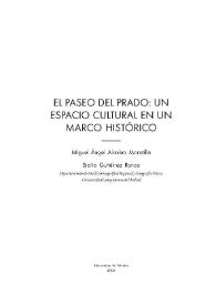 El Paseo del Prado : un espacio cultural en un marco histórico