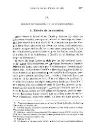 Concilio de Tarragona en 1318. Revisión crítica