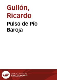 Pulso de Pío Baroja