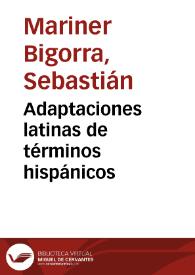 Adaptaciones latinas de términos hispánicos