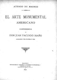 Arte monumental americano : conferencia