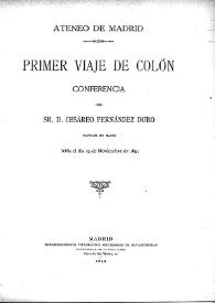 Primer viaje de Colón : conferencia