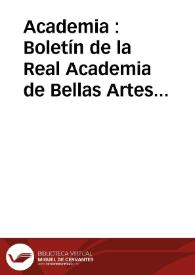 Academia : Boletín de la Real Academia de Bellas Artes de San Fernando. Segundo semestre de 1999. Número 89. Reseñas bibliográficas