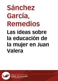 Las ideas sobre la educación de la mujer en Juan Valera