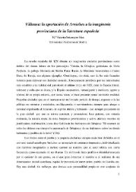 Villanea: la aportación de Arniches a la imaginería provinciana de la literatura española
