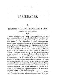Testamento de D. García de Avellaneda y Haro, conde de Castrillo (1670)