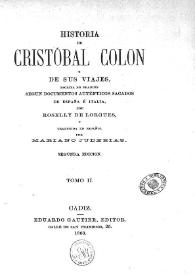 Historia de Cristóbal Colón y de sus viajes. Tomo II