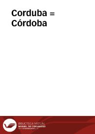 Corduba : = Córdoba