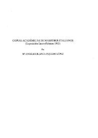 Copias académicas de maestros italianos (Exposición Enero-Febrero 1993)