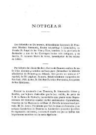 Noticias. Boletín de la Real Academia de la Historia, tomo 35 (octubre 1899). Cuaderno IV