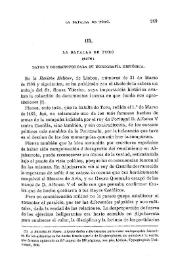 La batalla de Toro (1476). Datos y documentos para su monografía histórica