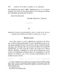Epigrafía romana de Montánchez, Rena, Baños de la Encina, Linares, Santisteban del Puerto, Cartagena y Cádiz