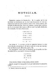 Noticias. Boletín de la Real Academia de la Historia, tomo 38 (junio 1901). Cuaderno VI