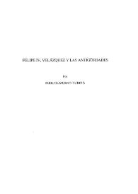 Felipe IV, Velázquez y las antigüedades
