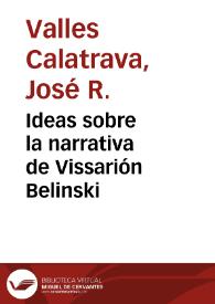 Ideas sobre la narrativa de Vissarión Belinski